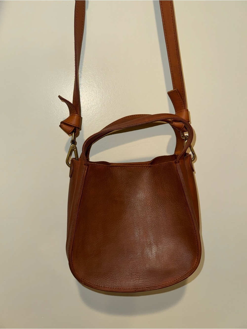 Madewell Thick Leather Structured Crossbody & Top Handle Bag
